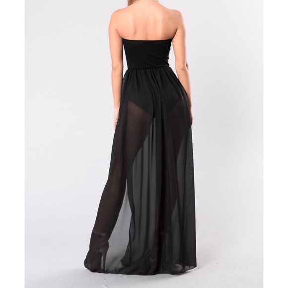 TWO LEFT Celine Black Slit Maxi - Picture 2 of 8